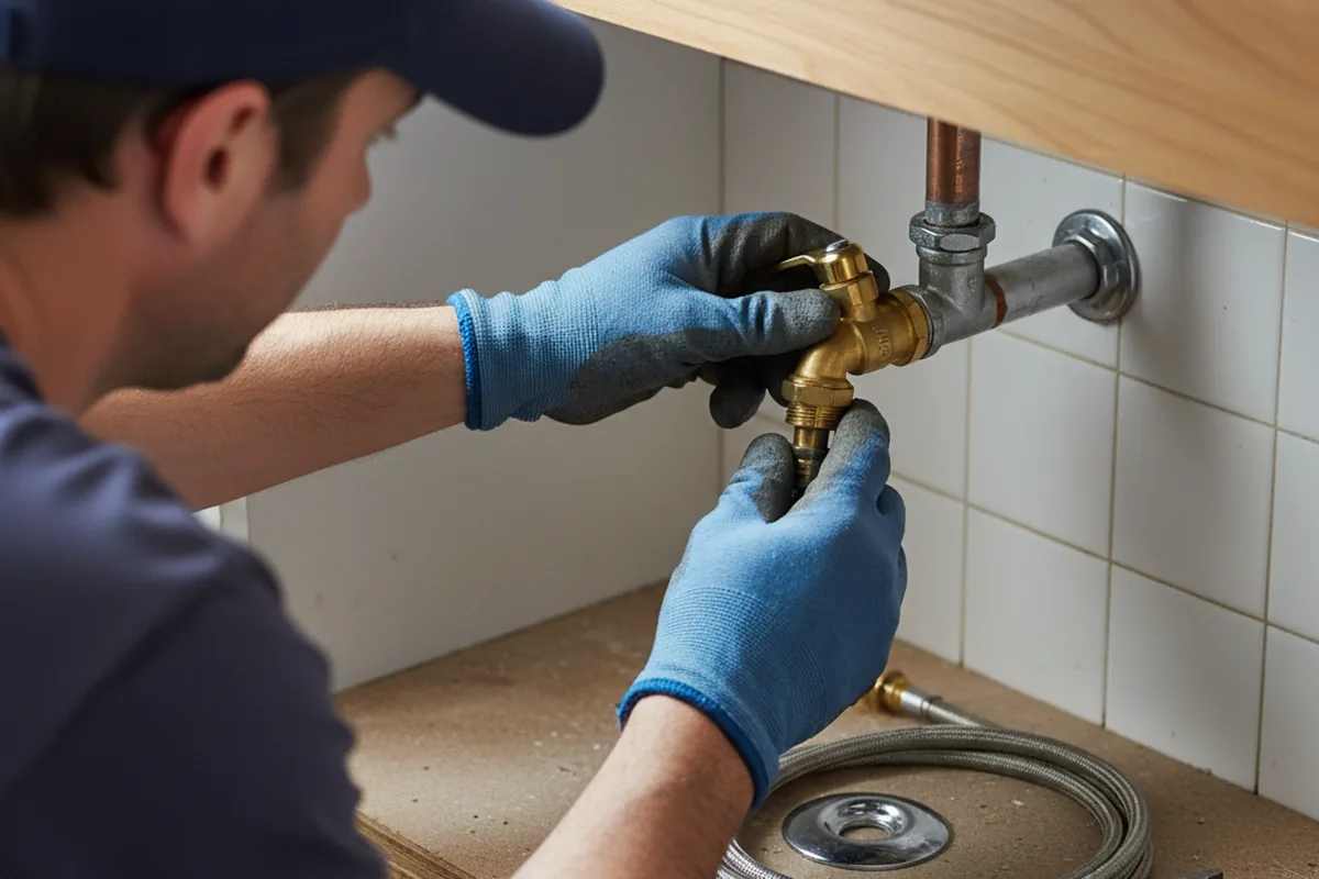 Shutoff valve and fitting work during Faucet and Fixture Repair in Hamlin